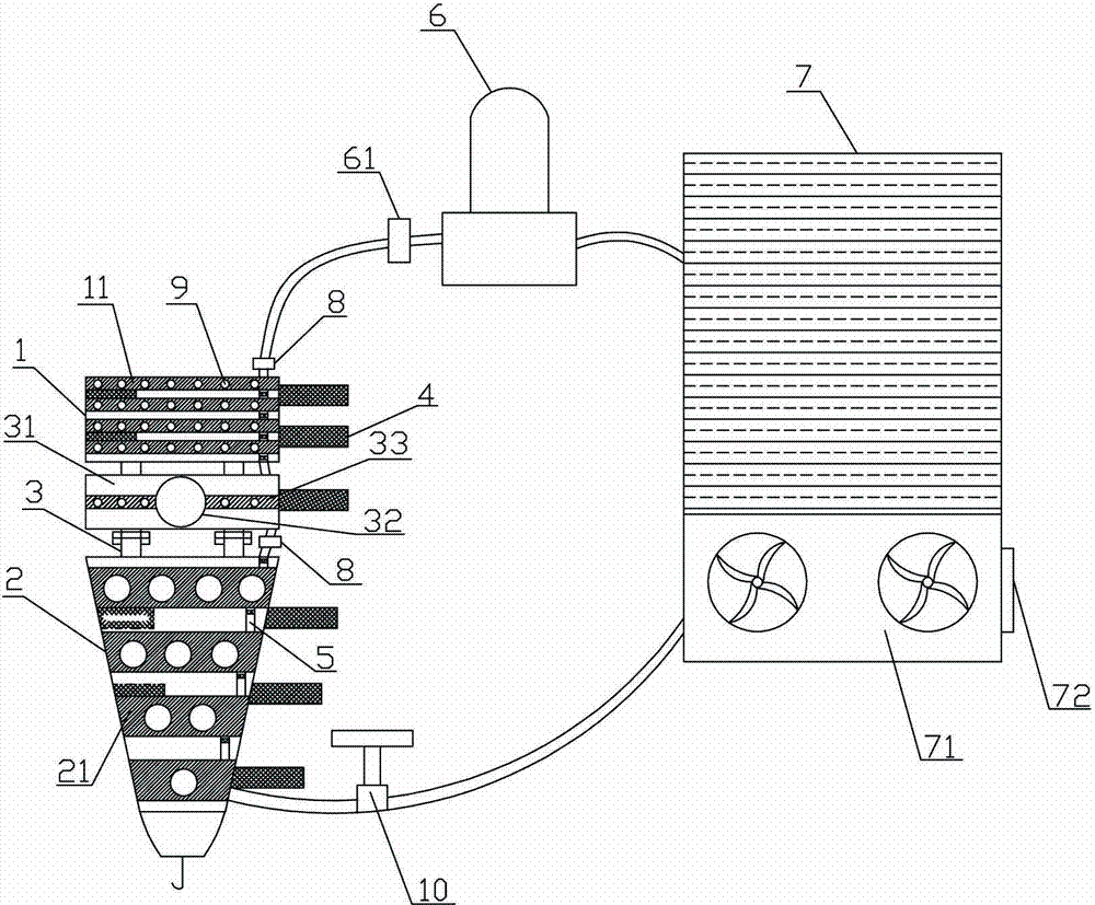 Circular pressurization lower limb traction belt with cold compress function