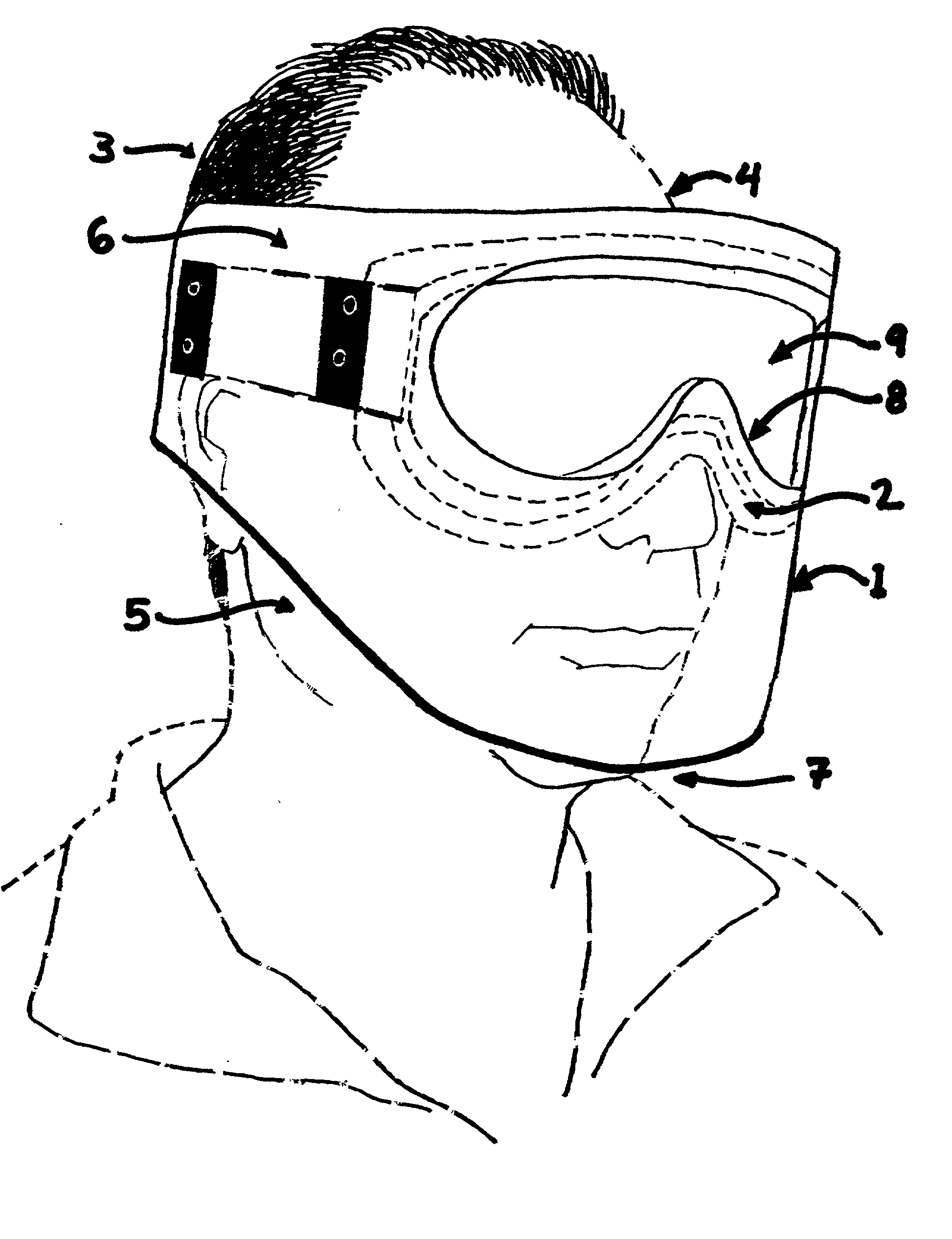 Face shield that attaches to existing eye goggle