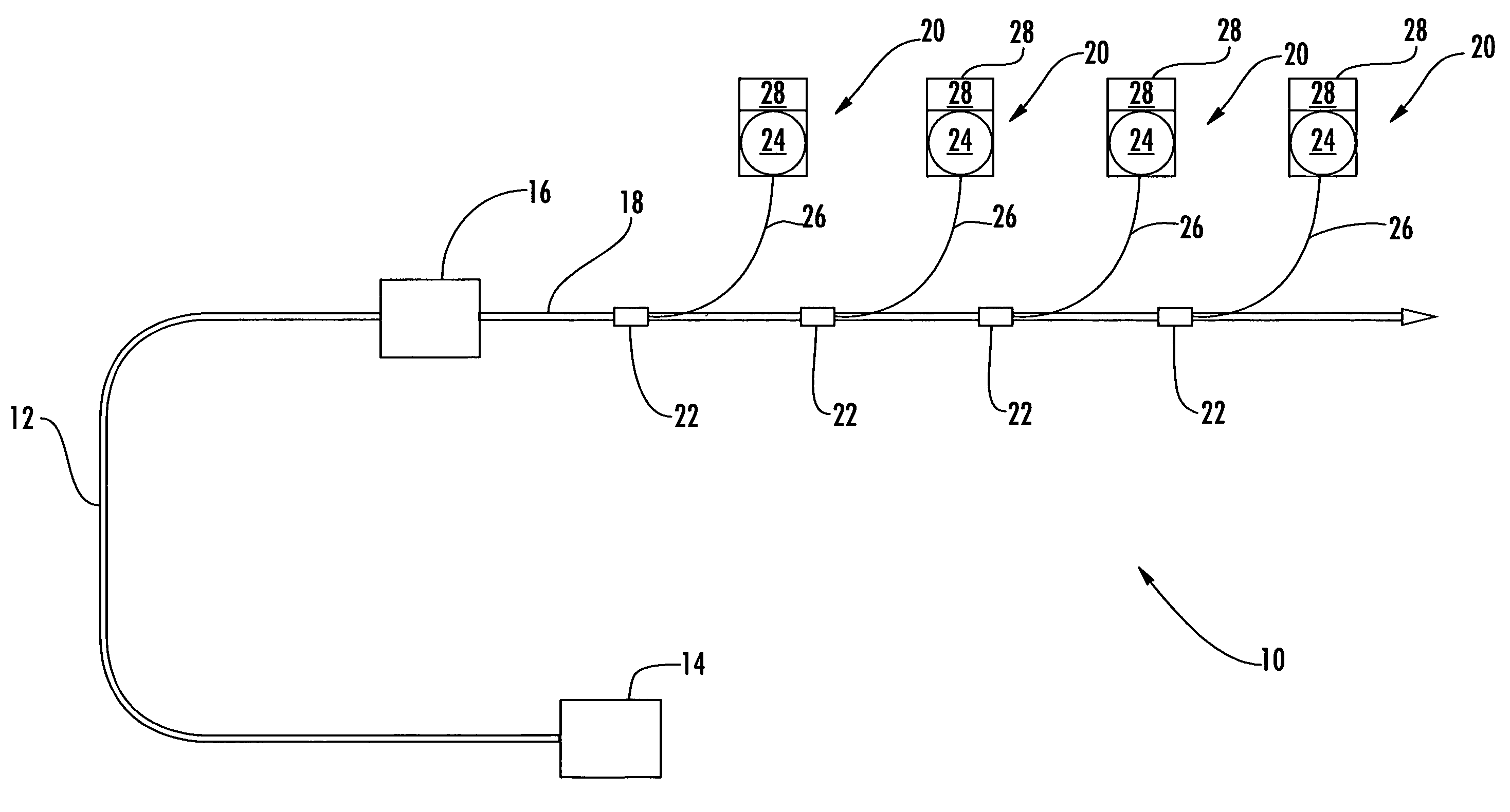 Retractable optical fiber tether assembly and associated fiber optic cable