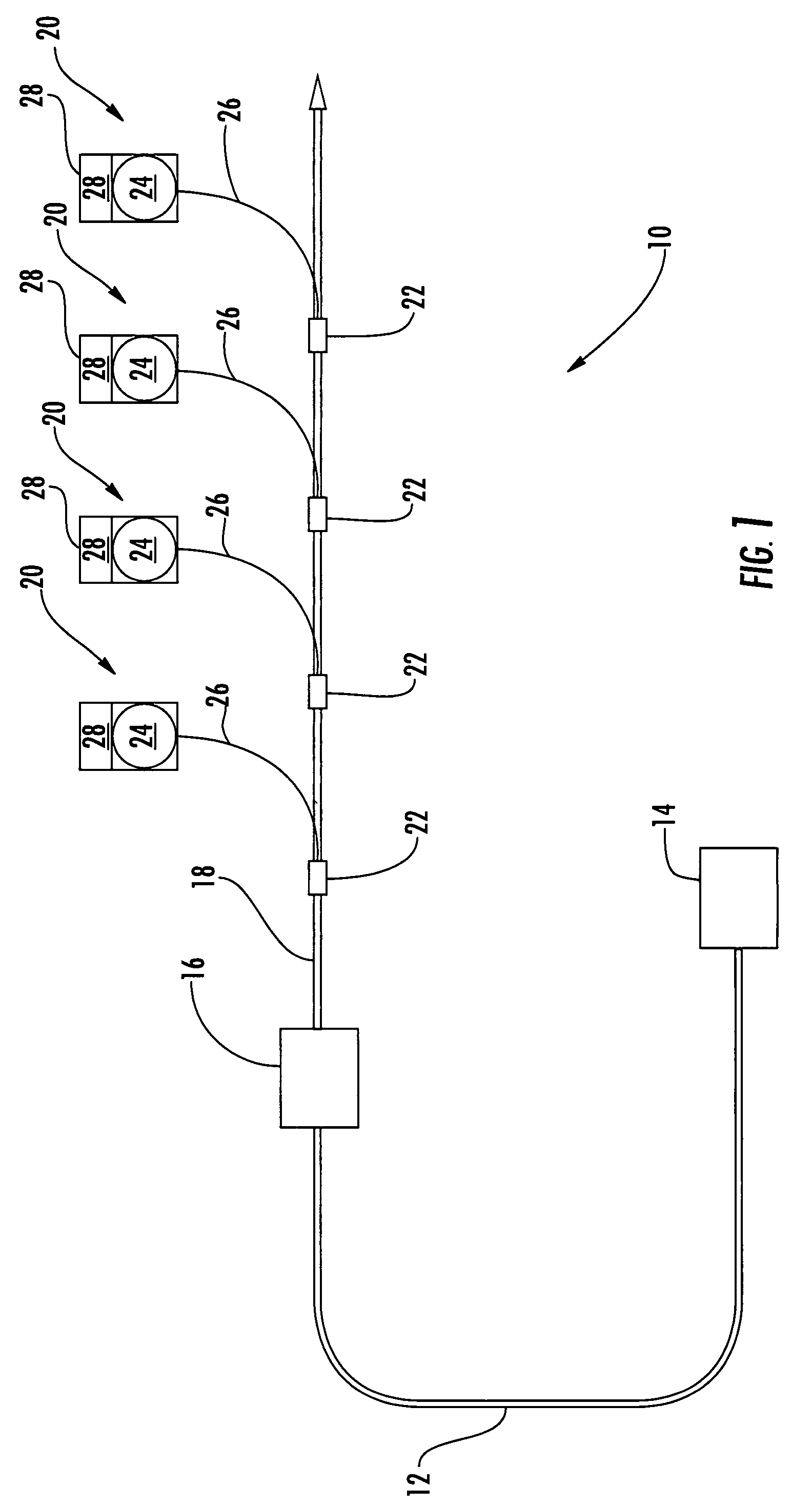 Retractable optical fiber tether assembly and associated fiber optic cable