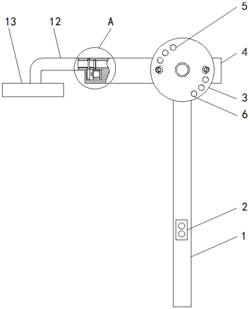 LED street lamp with adjustable light-emitting angle