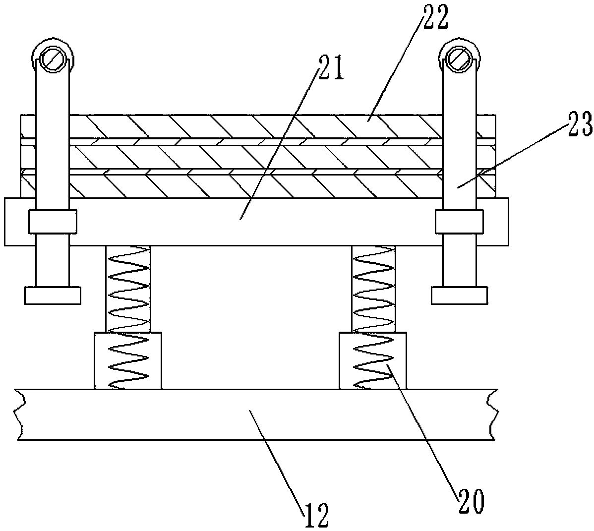 Height adjustable conveying device for electronic product manufacturing workshop