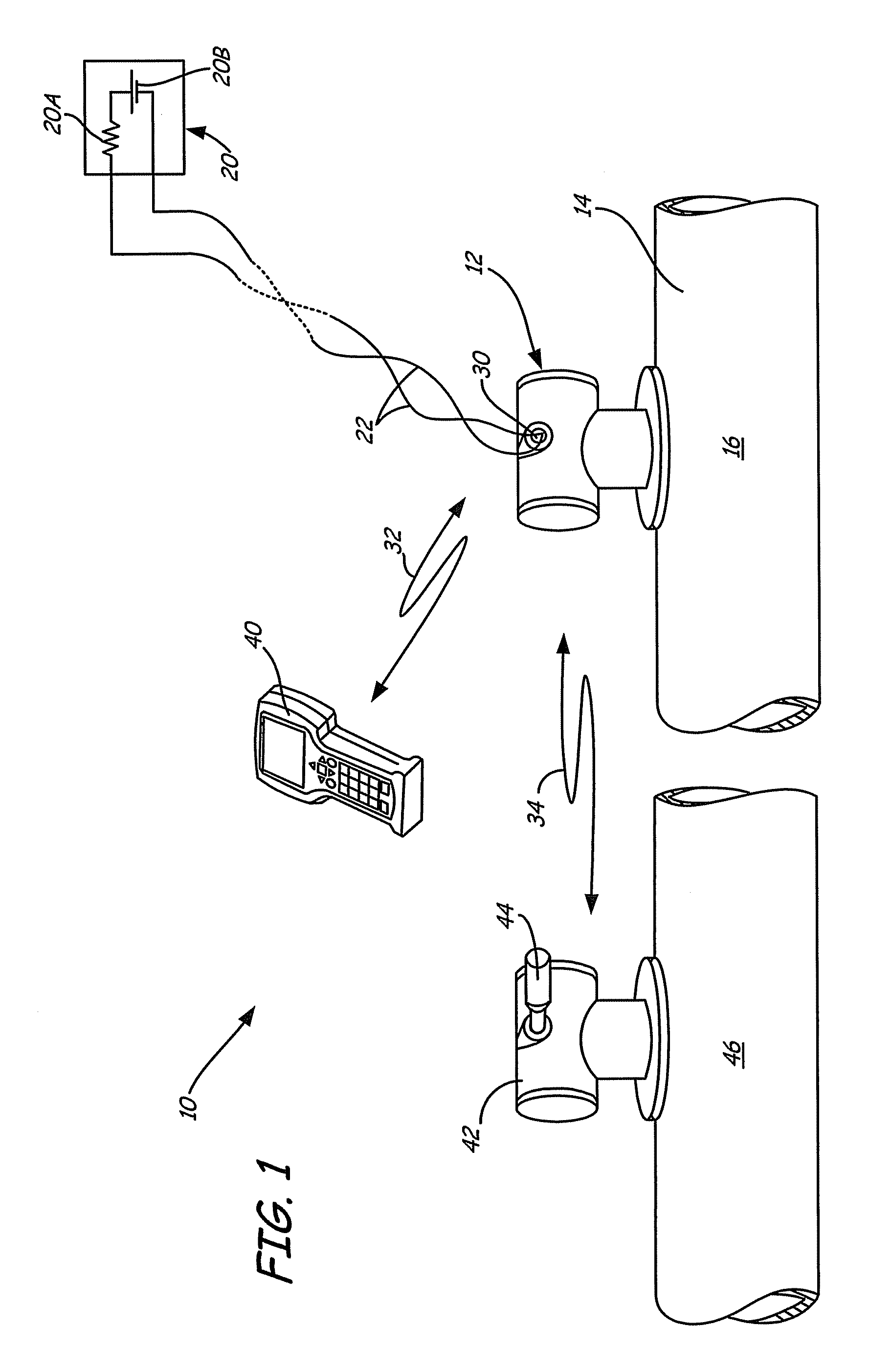 RF adapter for field device with variable voltage drop