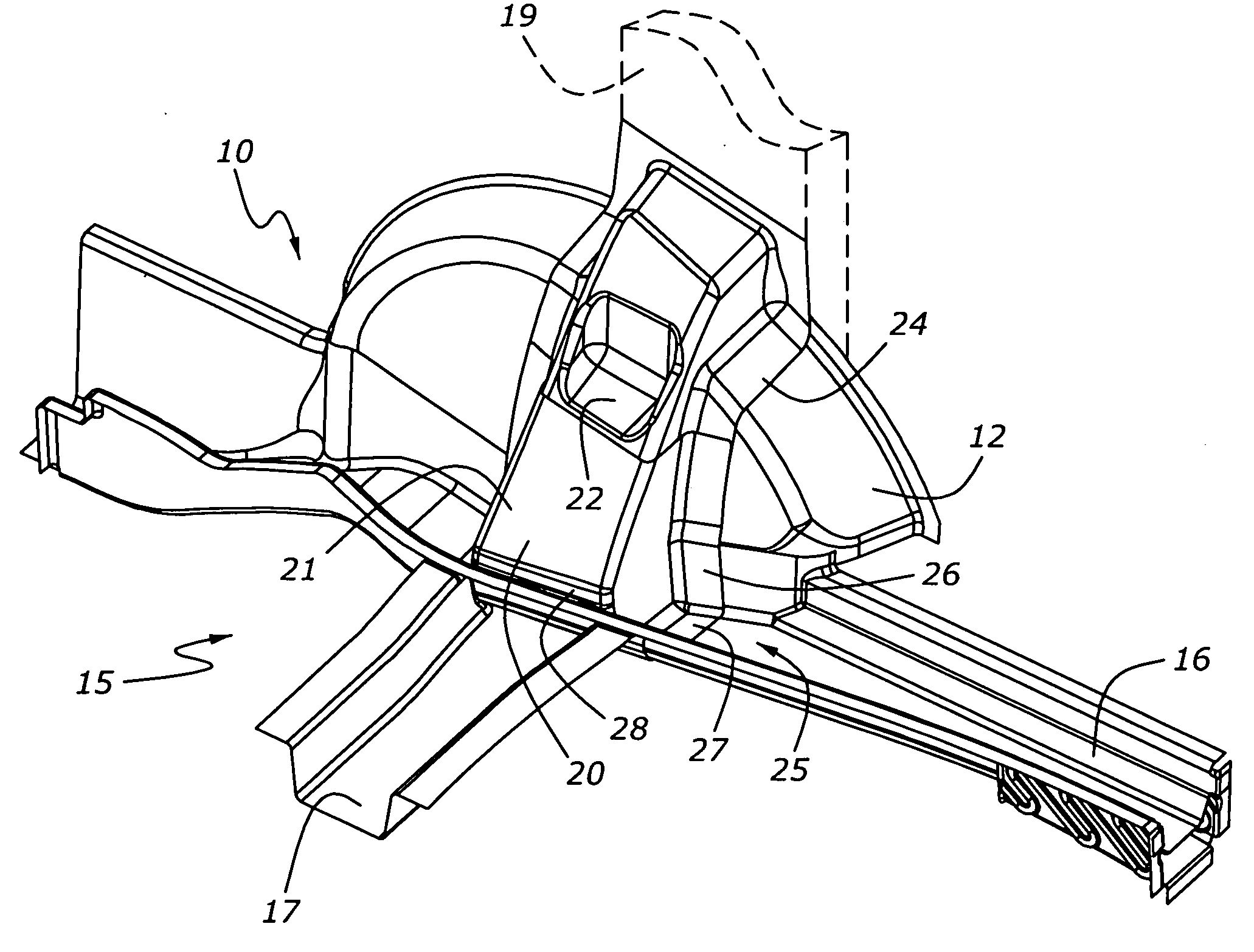 Wheelhouse Inner Bracket for Automotive Vehicles