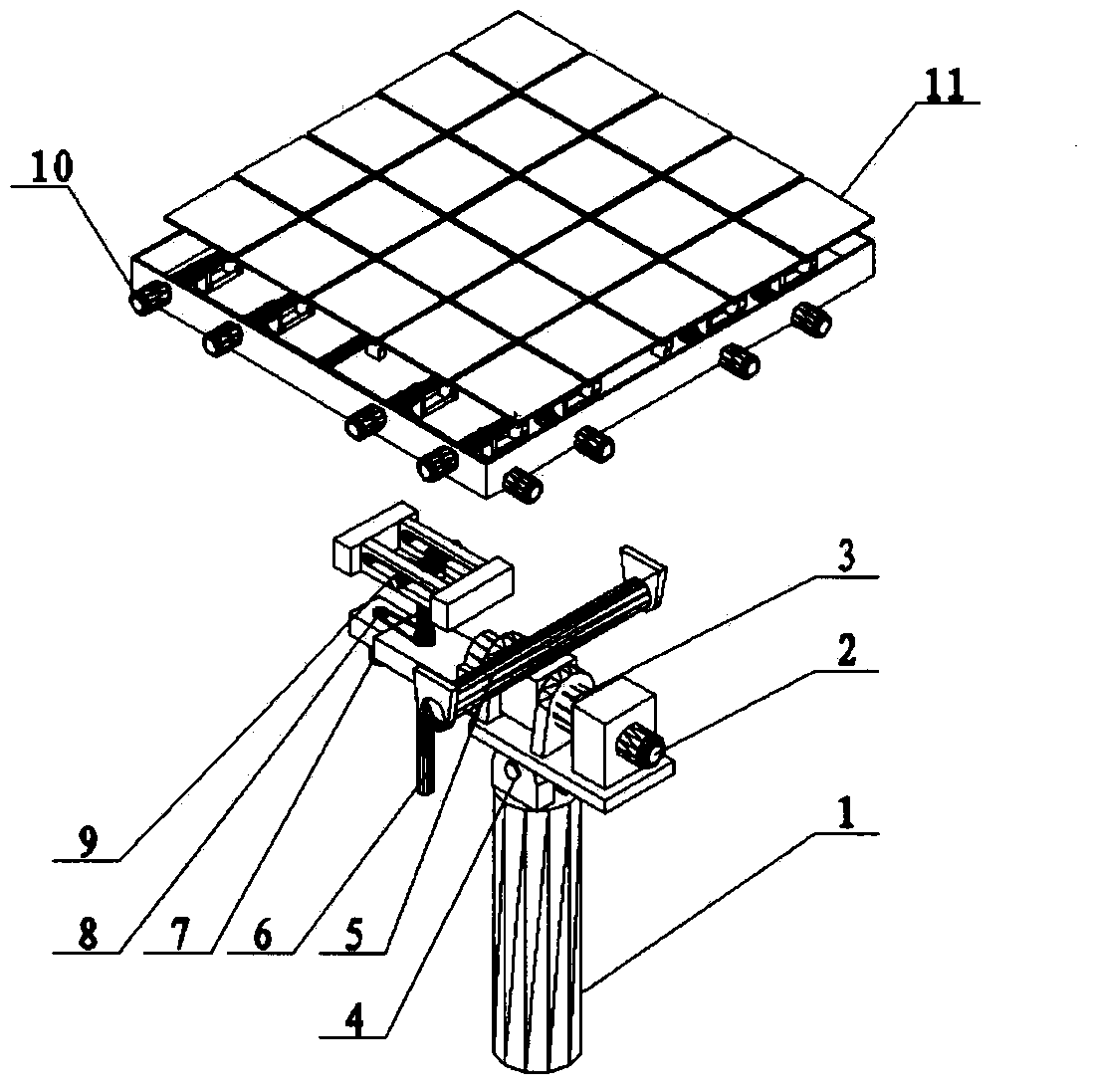 Collecting lens array tracking control mechanism