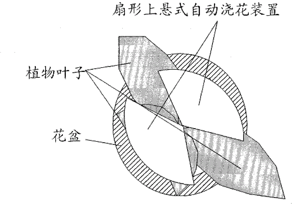 Suspended automatic flower watering device