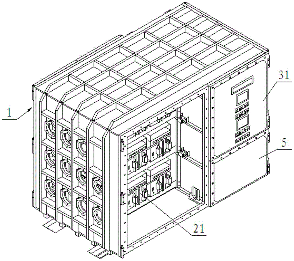 A mine-used voltage-type high-voltage explosion-proof frequency converter