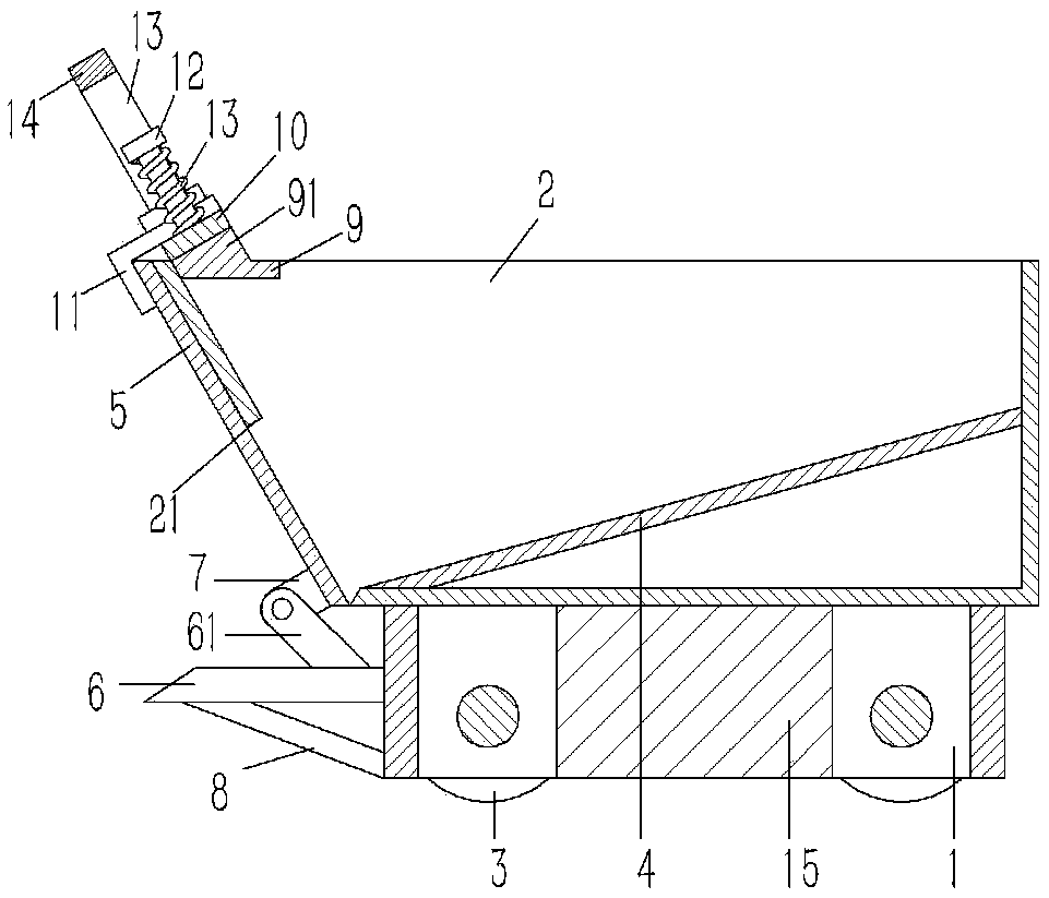 Transfer trolley for transporting minerals