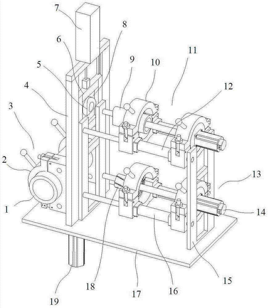 A pe tee pipe processing device