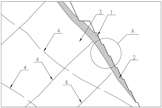 Multi-level fully-closed reinforcement technology of exposed fault zone of excavated side slope