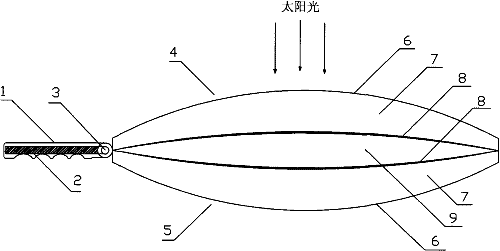 Solar frying device