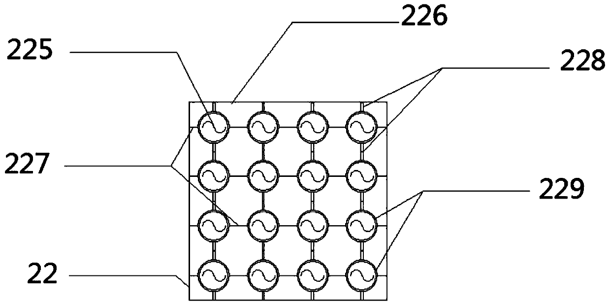 Warping sheet type low-temperature gas heat exchange condensation water collecting device