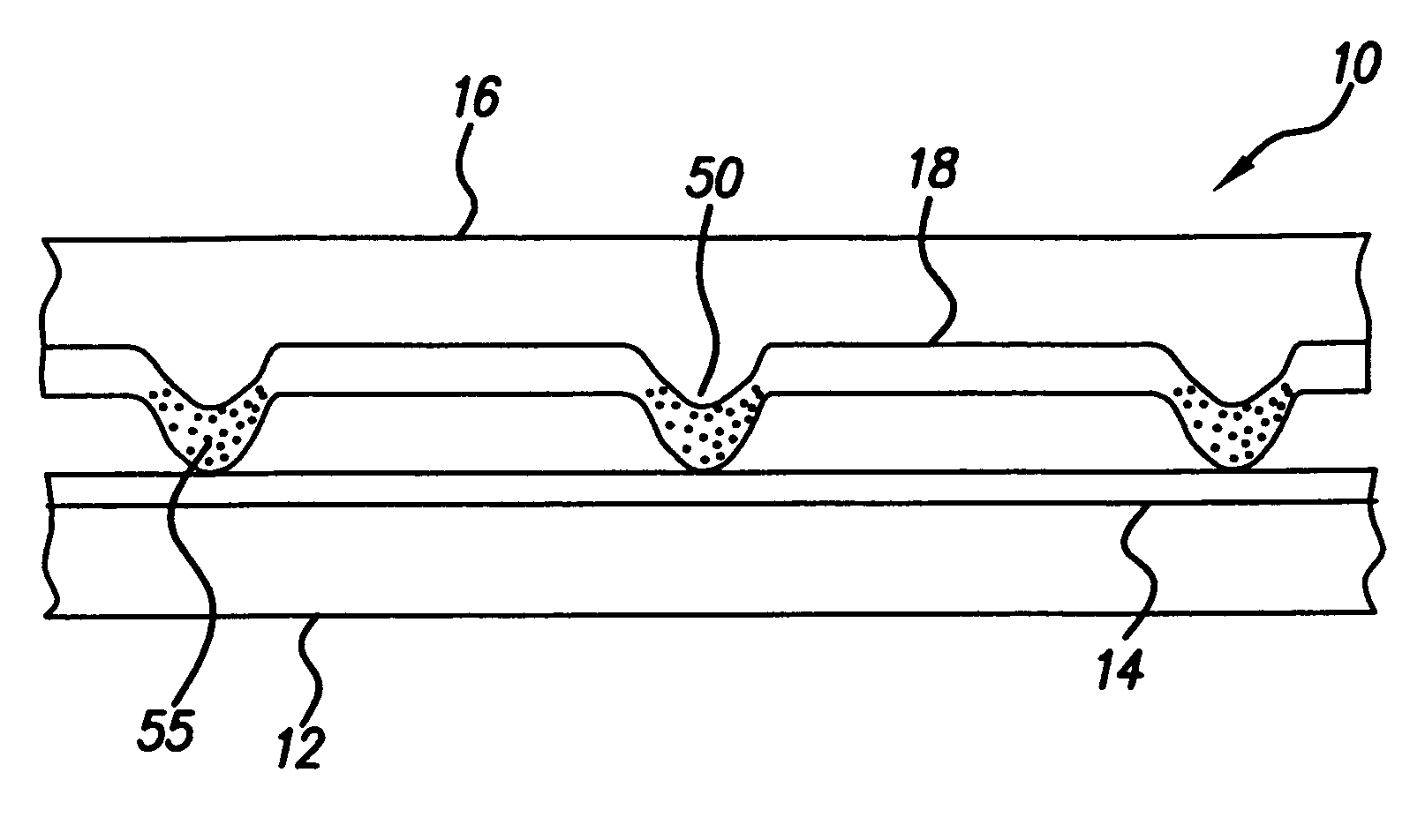 Flexible sheet for resistive touch screen