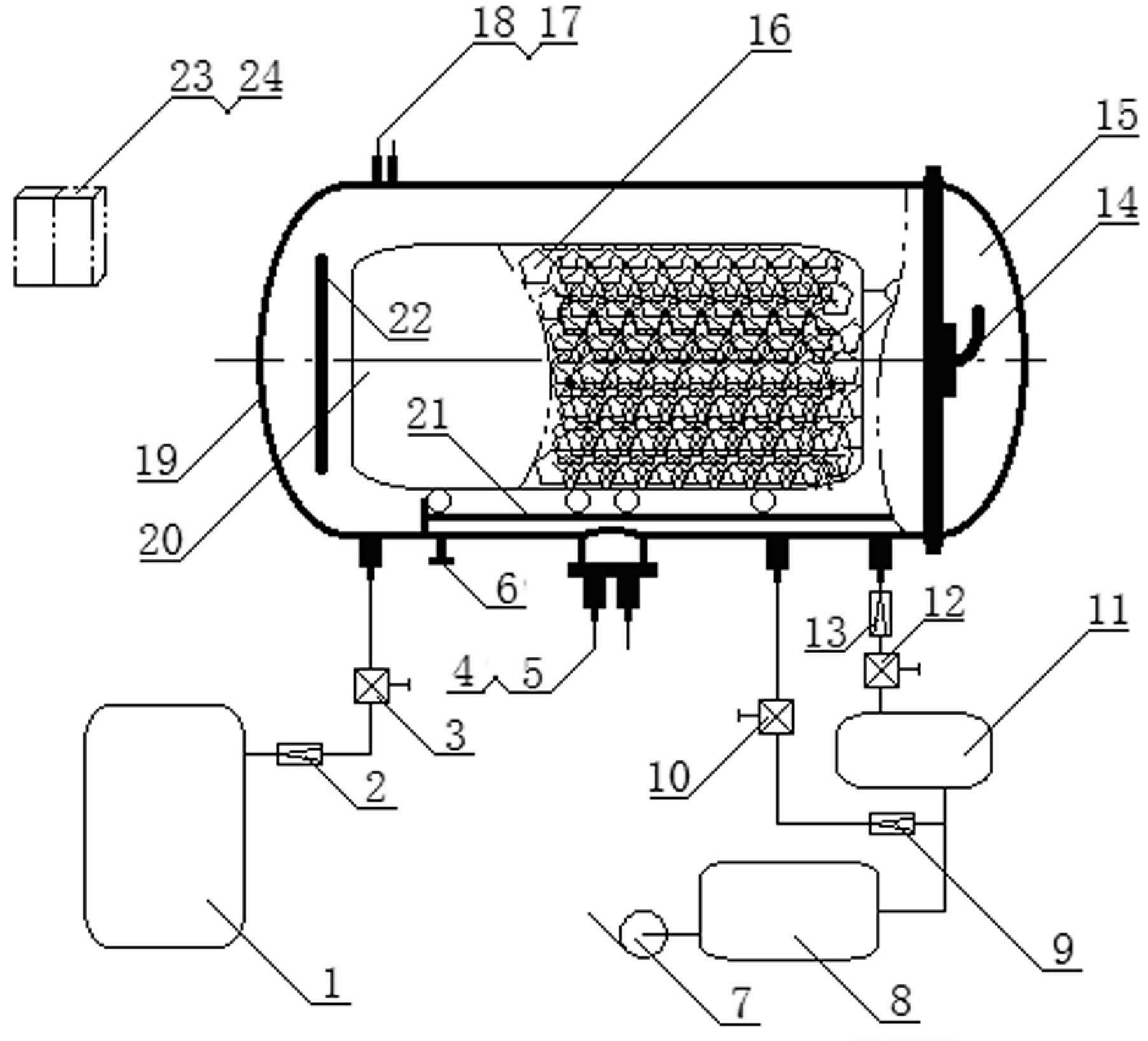 High temperature and high pressure on-site treating device for medical solid wastes