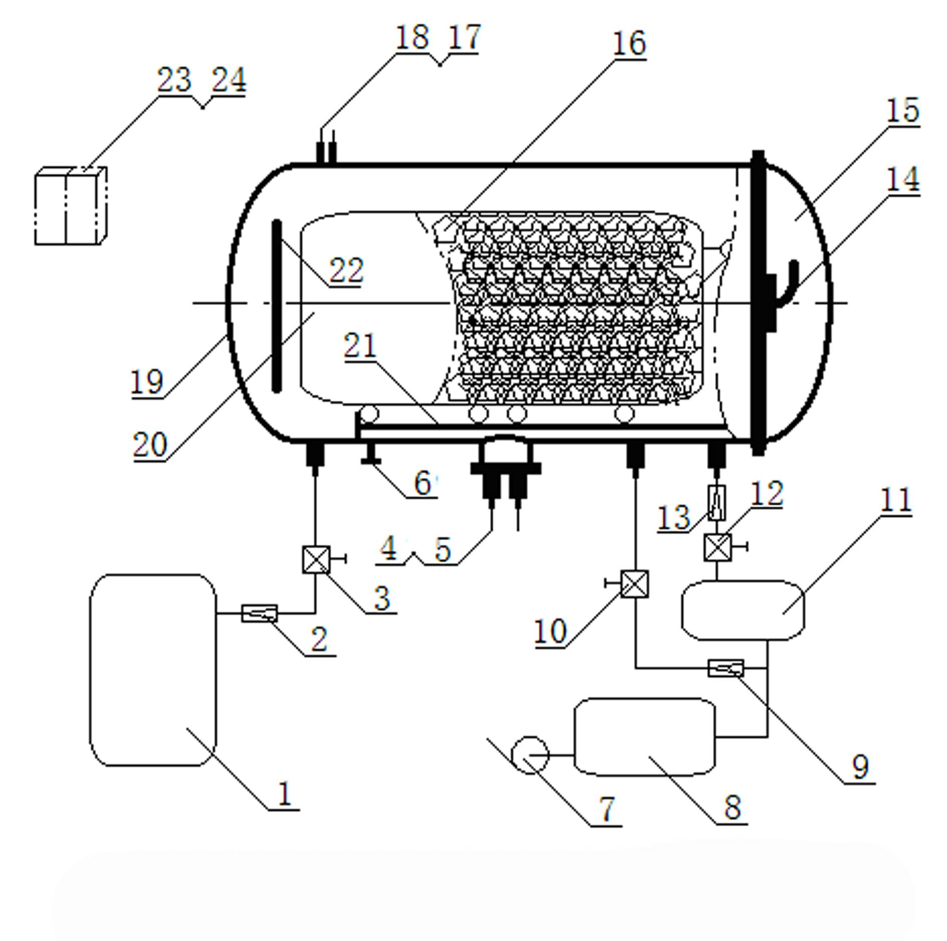 High temperature and high pressure on-site treating device for medical solid wastes