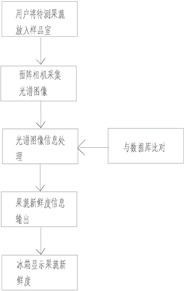 System capable of rapidly detecting fruit and vegetable freshness and refrigerator