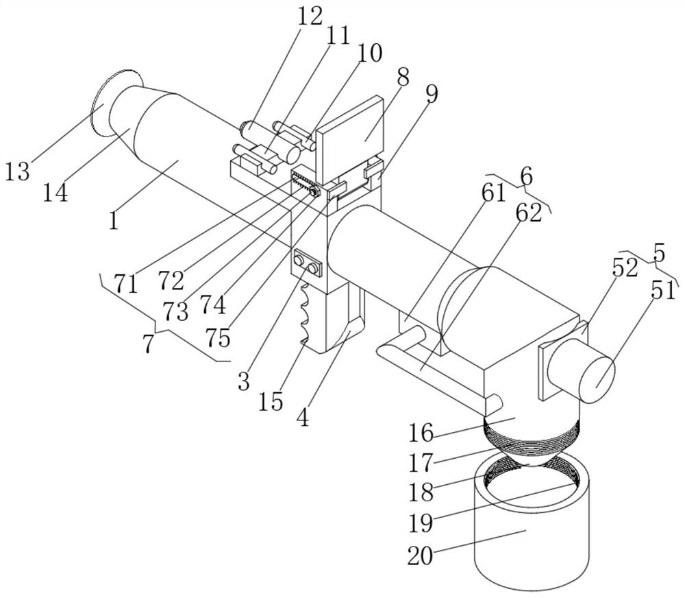 Oral foreign body adsorption device for clinical tooth repair