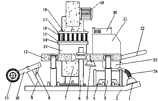 A tamping apparatus for road engineering