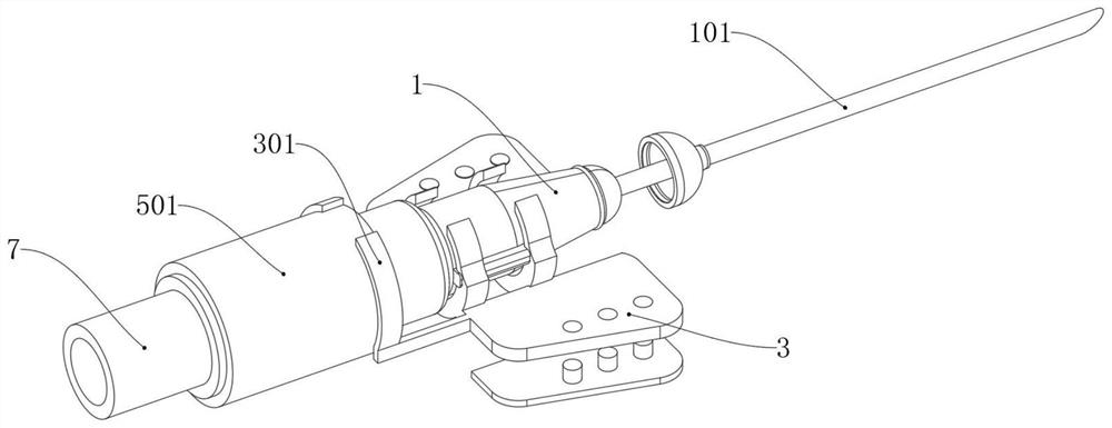 Medical tube-sealing-free superficial vein indwelling needle