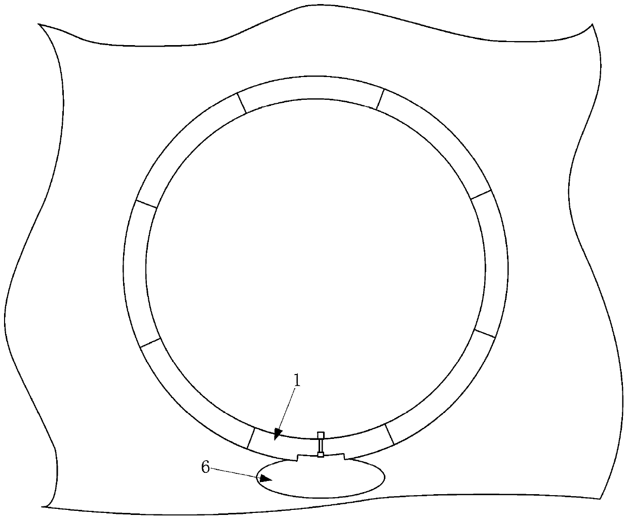 Structure for preventing differential settlement of shield tunnel and implementing method