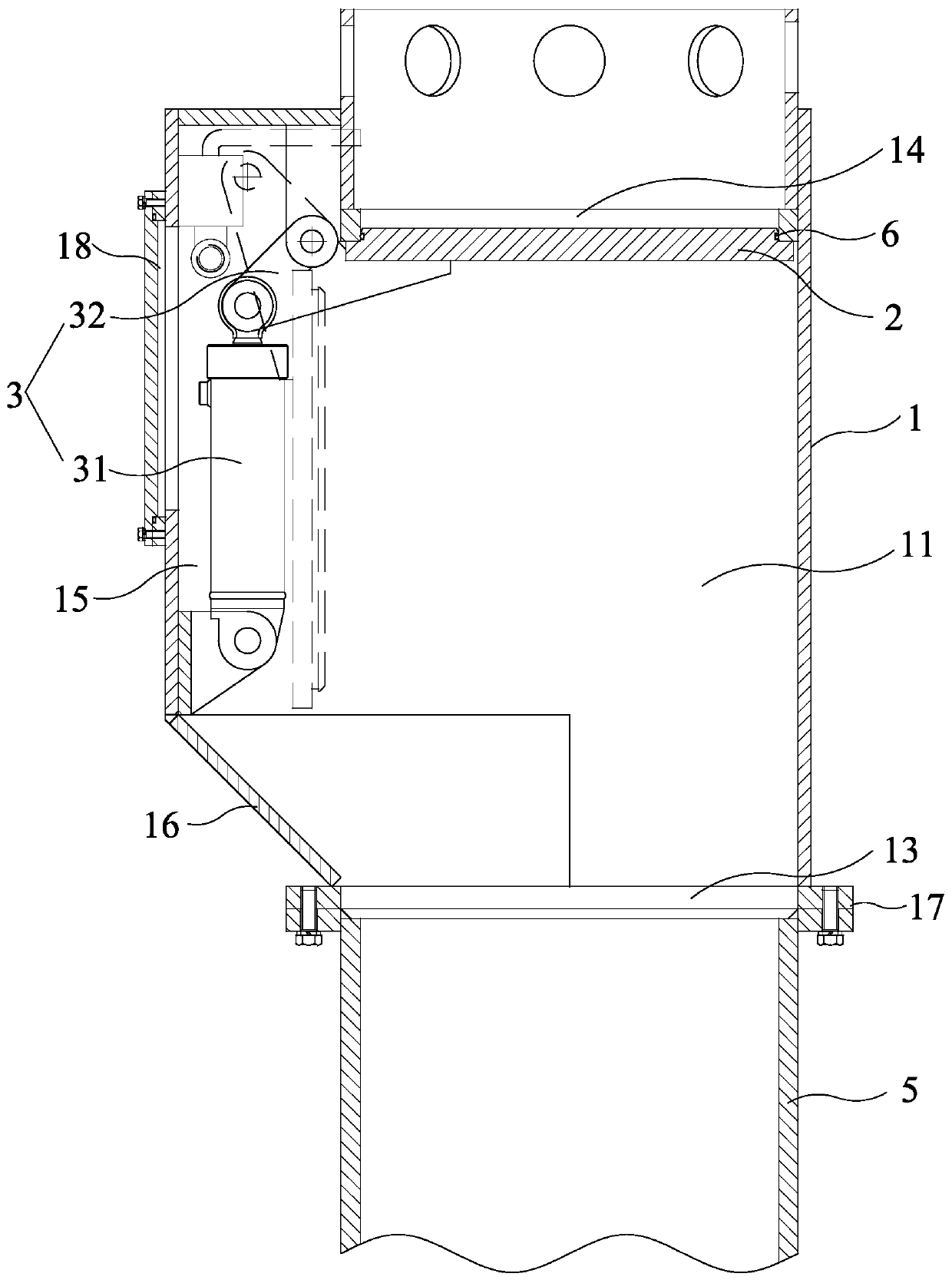 Gas extrusion sealing device of tube-sinking cast-in-place pile machine