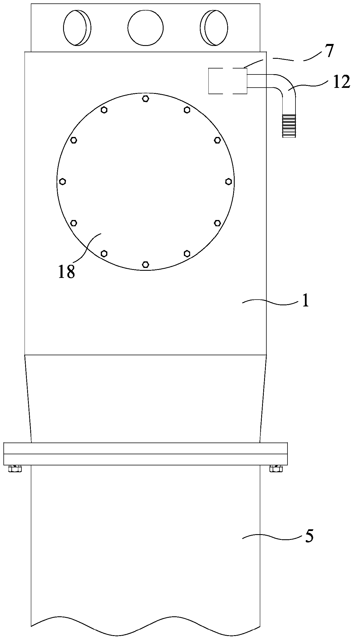 Gas extrusion sealing device of tube-sinking cast-in-place pile machine