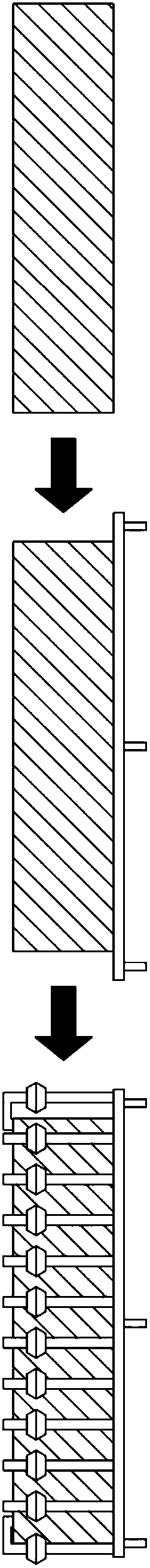 Method for three-box casting of large movable beam and movable column planer type milling machine lathe bed