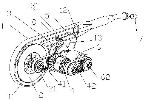 Air blowing type threading structure