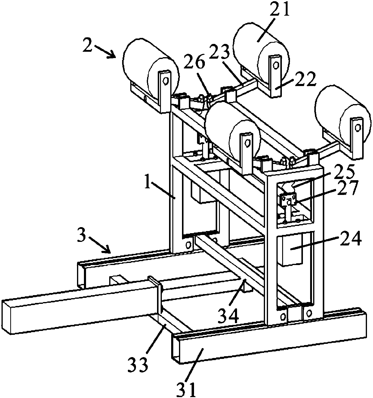 Full-automatic rolling device for vehicle roof panel films