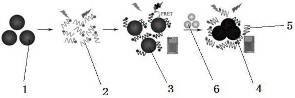 Nano-sensor for colorimetric/fluorescence dual-mode rapid detection of antibiotics and antibiotic detection method