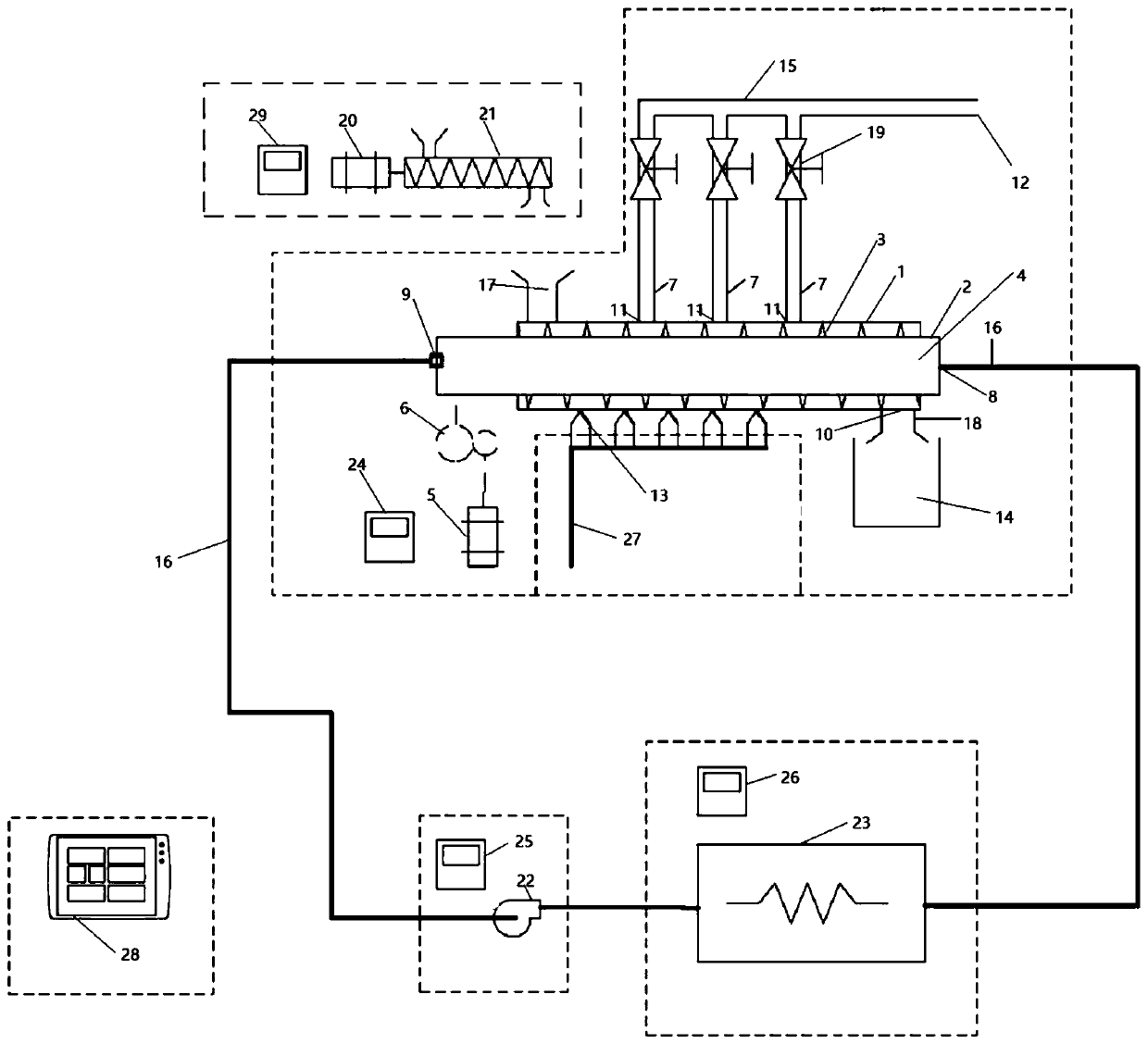 Screw type indirect thermal desorption device for organic contaminated soil remediation