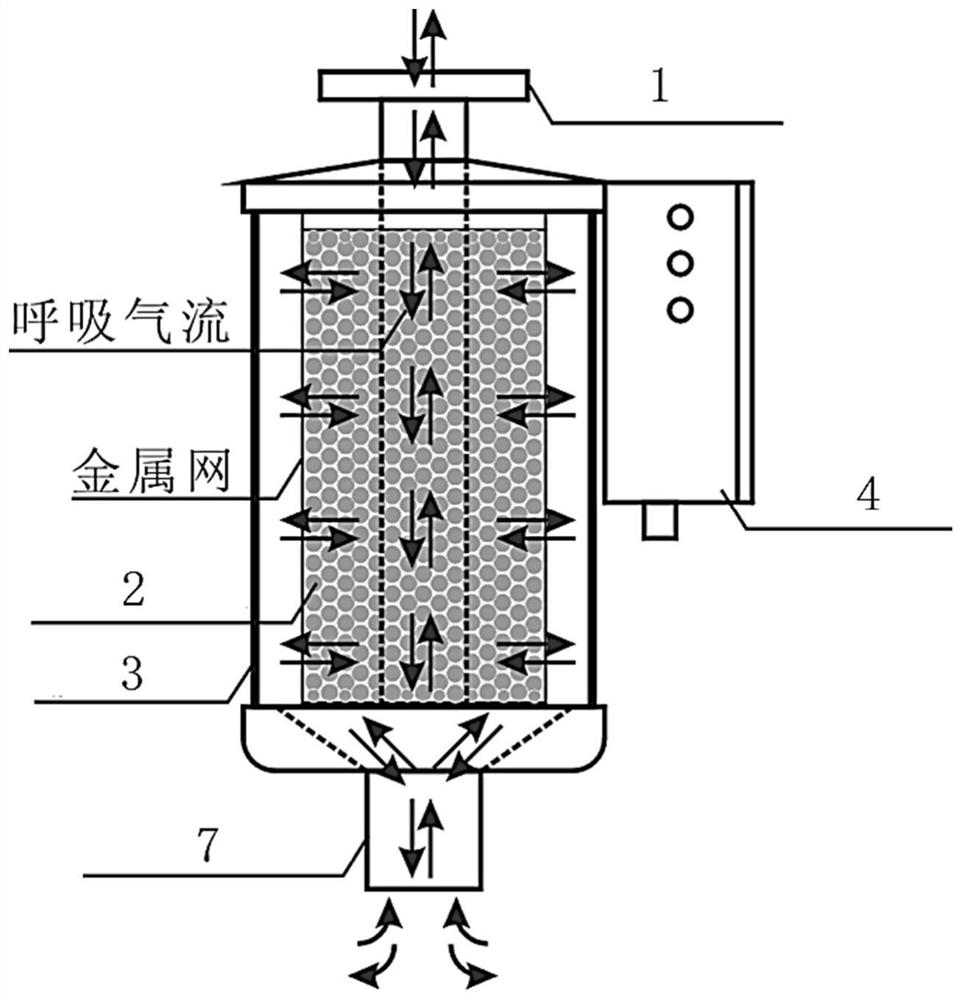 An upper air inlet and outlet type maintenance-free moisture absorber and its heating assembly and control method