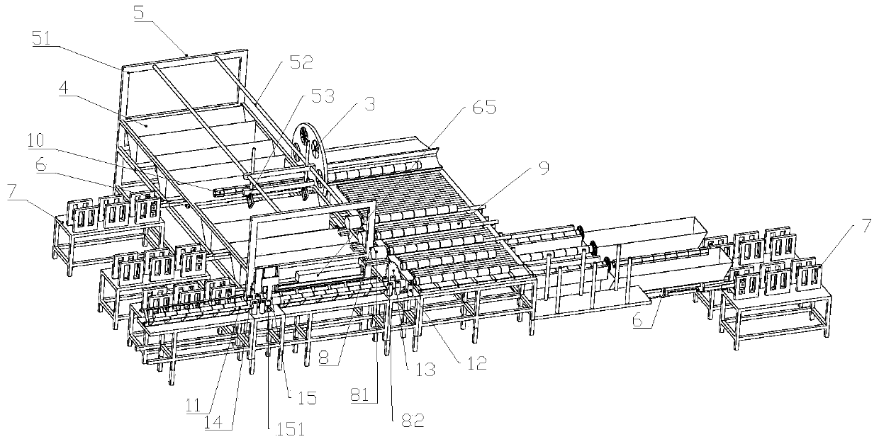 Intelligent bamboo fixed-section bamboo breaking and rough milling integrated equipment