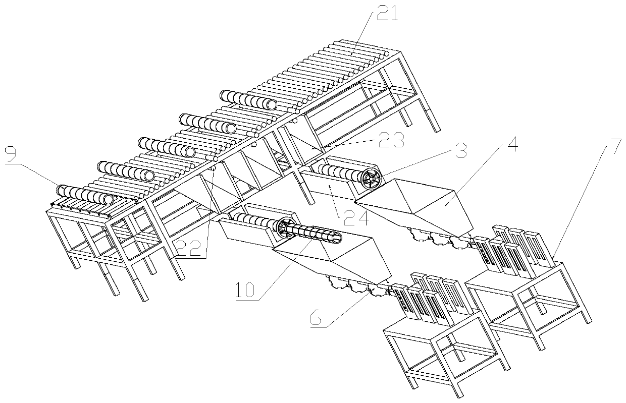 Intelligent bamboo fixed-section bamboo breaking and rough milling integrated equipment