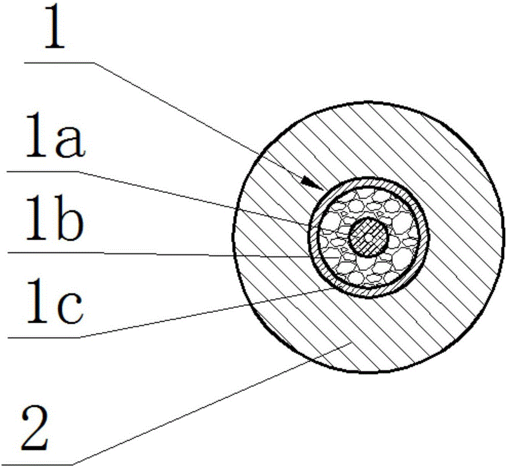 Carbon fiber composite rod used on intelligent steel strand and preparation method