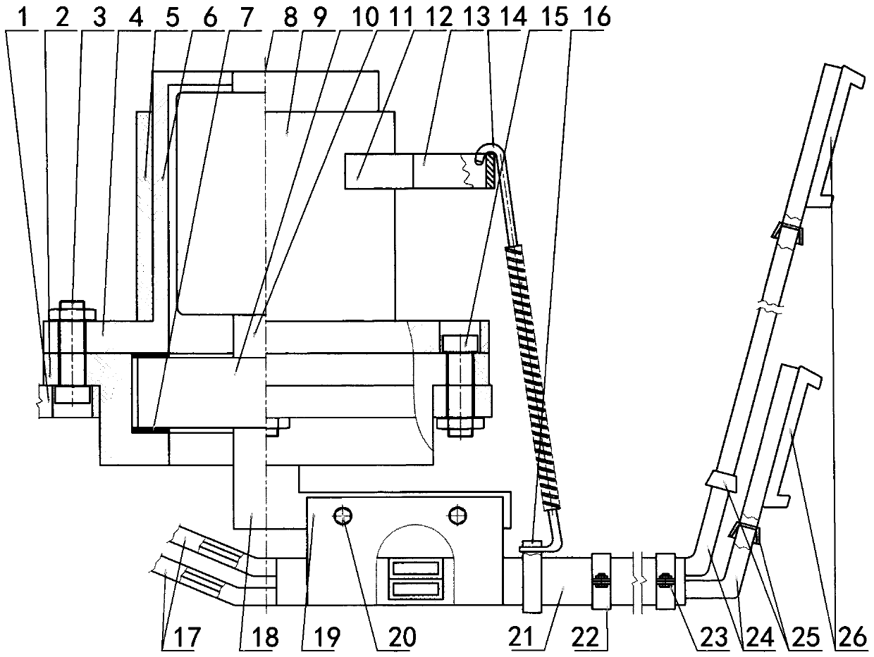 Stretch and retraction electricity taking device and electric vehicle including automobile and train applying stretch and retraction electricity taking device