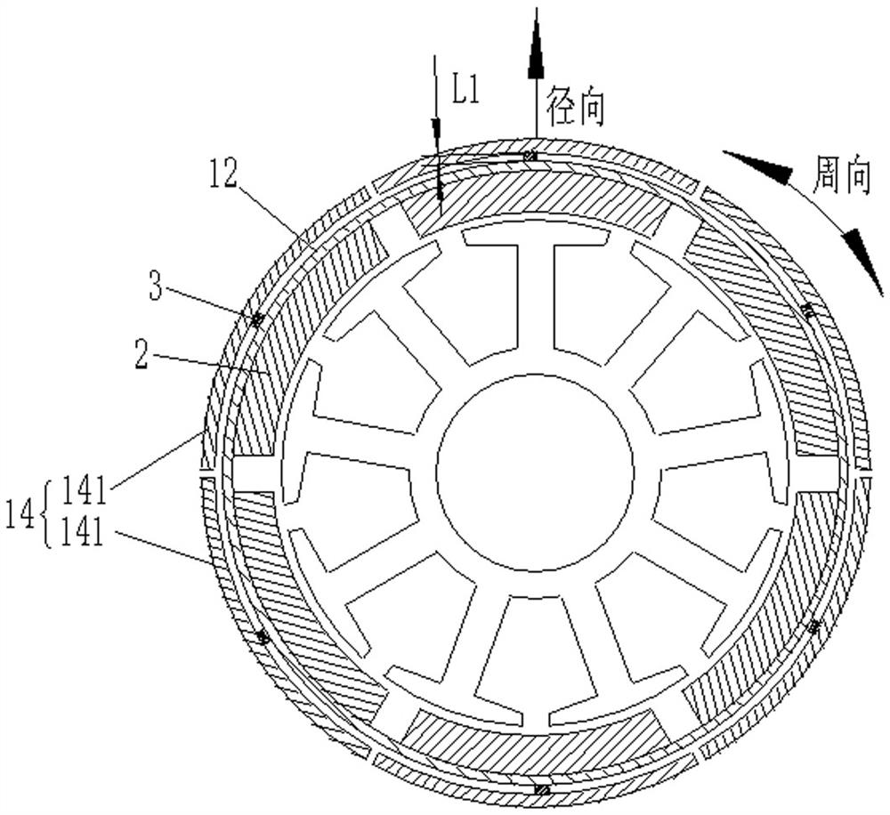 Rotor structure of external rotor motor and external rotor motor