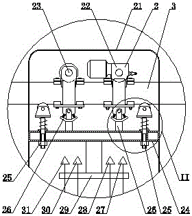 Self-propelled trolley conveying line polling device