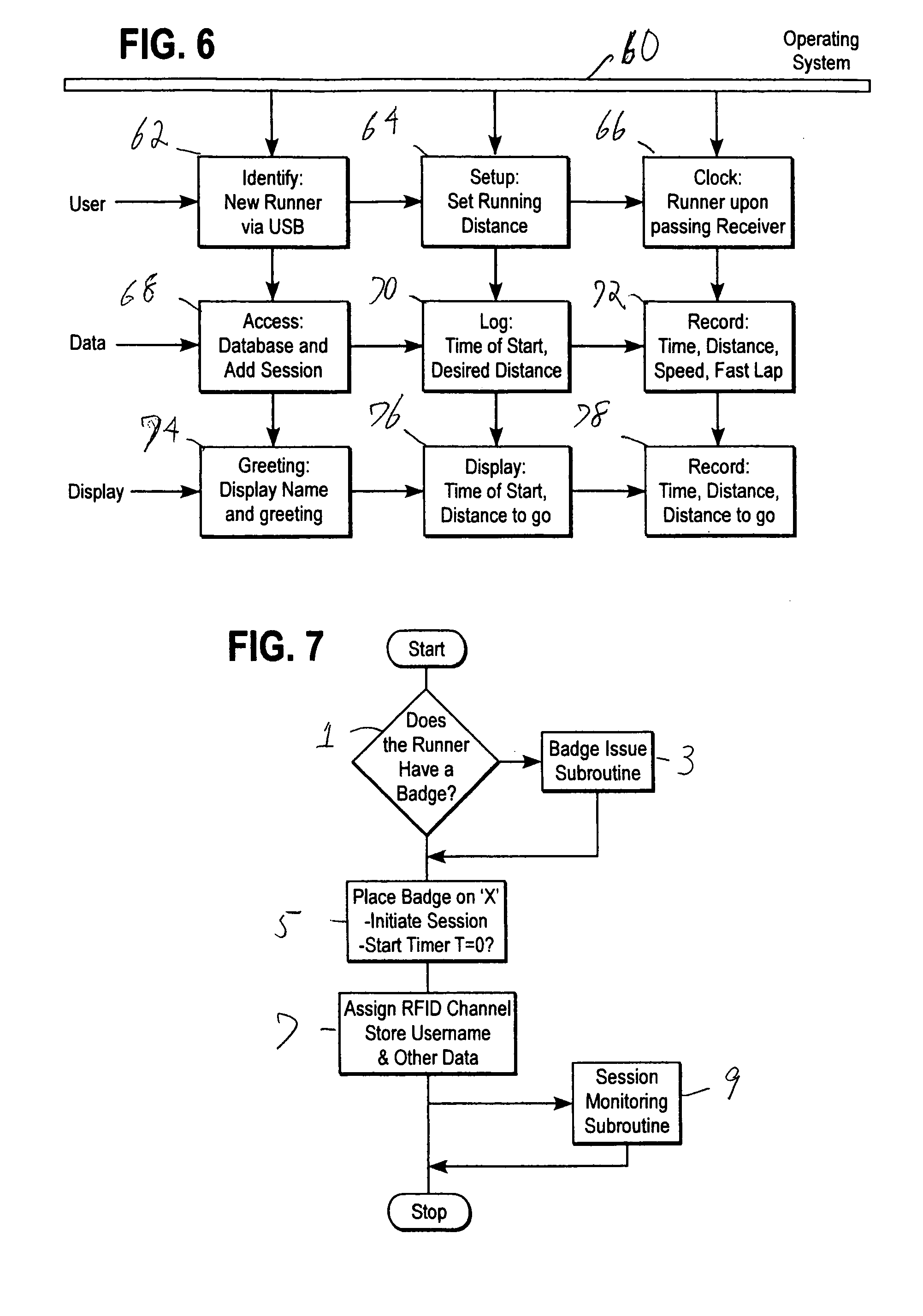 Lap counter system for multiple runners