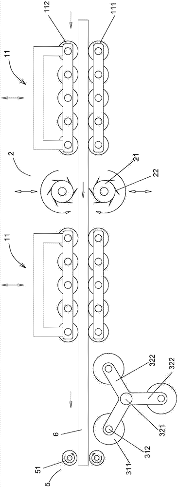 Three-axis automatic planing and sawing combination machine