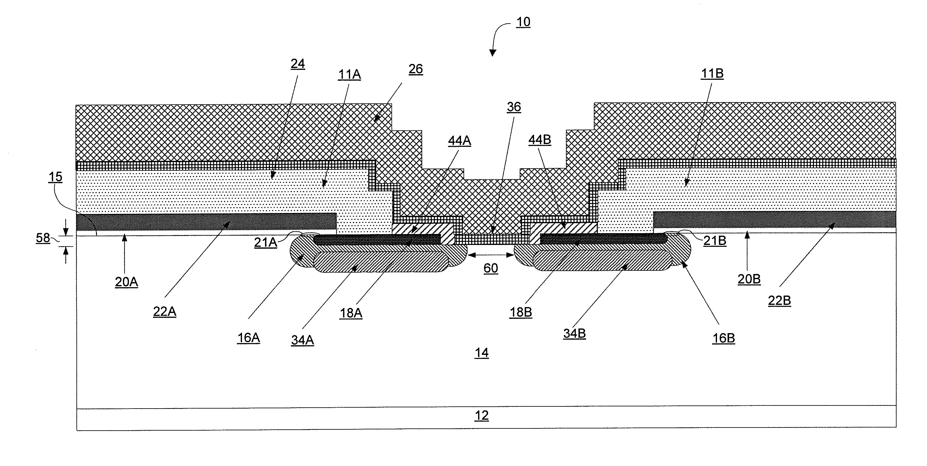 Monolithically integrated sic mosfet and schottky barrier diode