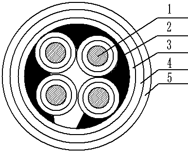 Fire-resisting cable with high strength and pressure resisting for ship and preparation method thereof