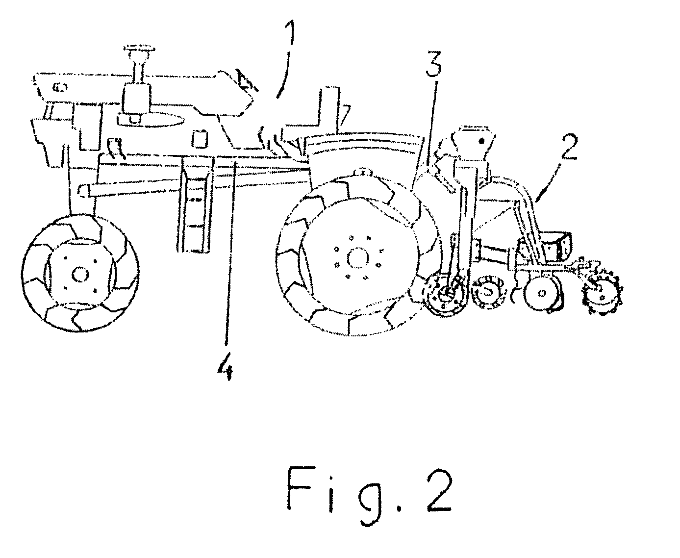 Agricultural machine for crop interseeding