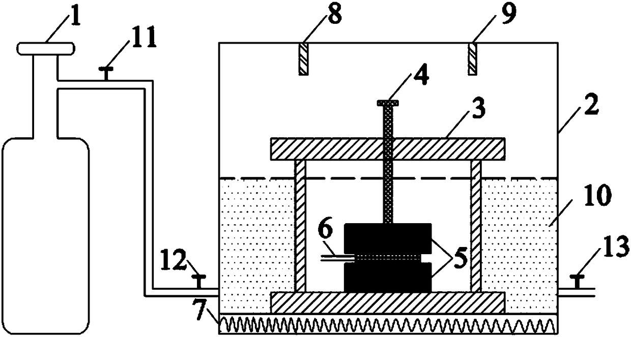 Device and method for measuring heat conductivity coefficient of buffer/backfill material