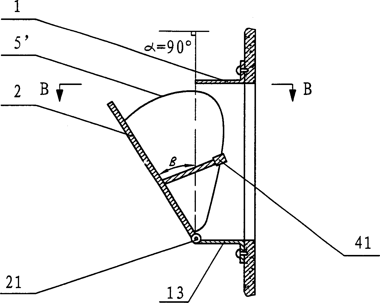 Flow guiding type exhaust check valve