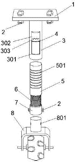 Height adjusting device of hay mower