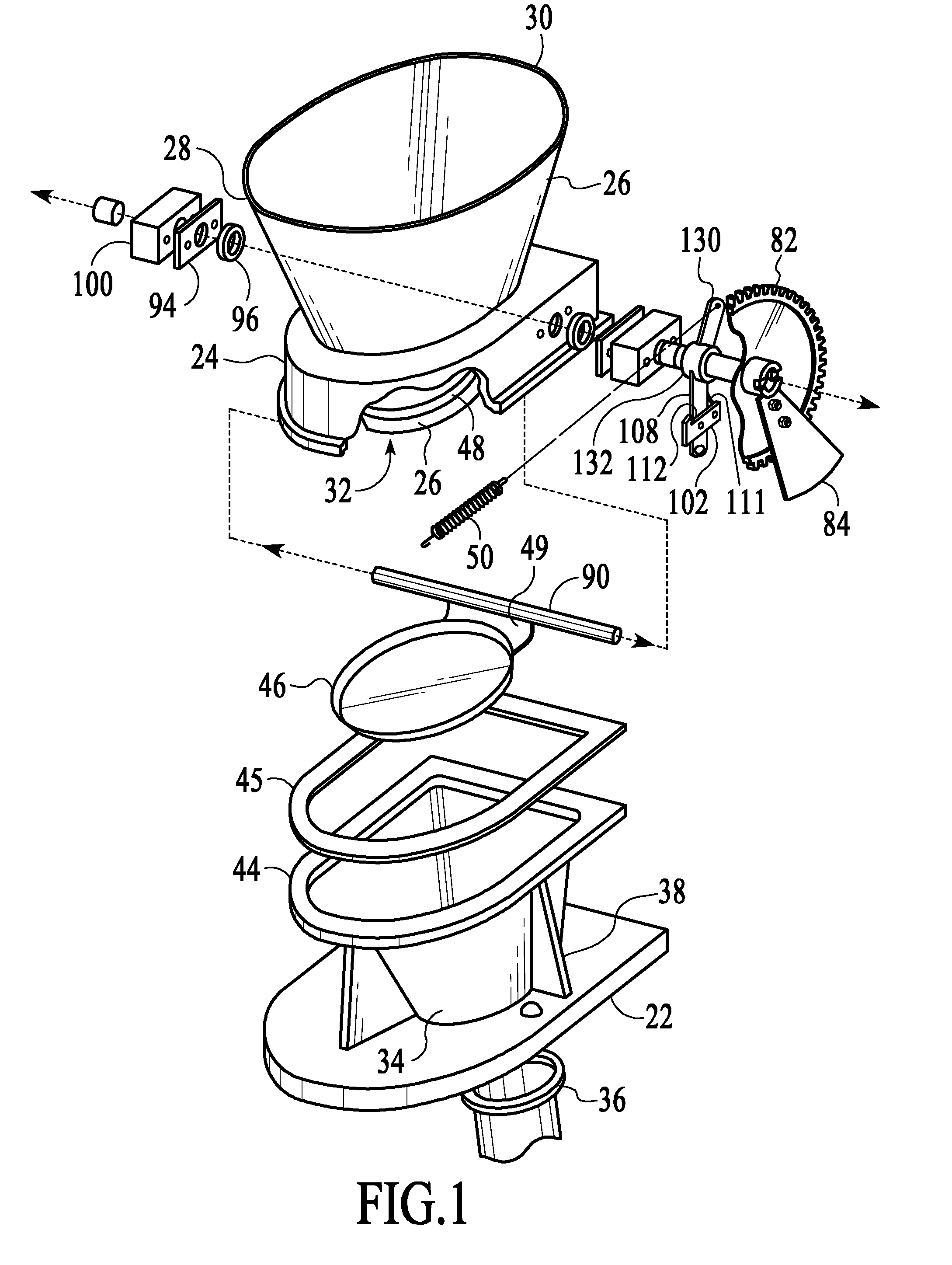 Mechanical Trap Toilet and Staggered Drain Line Carry