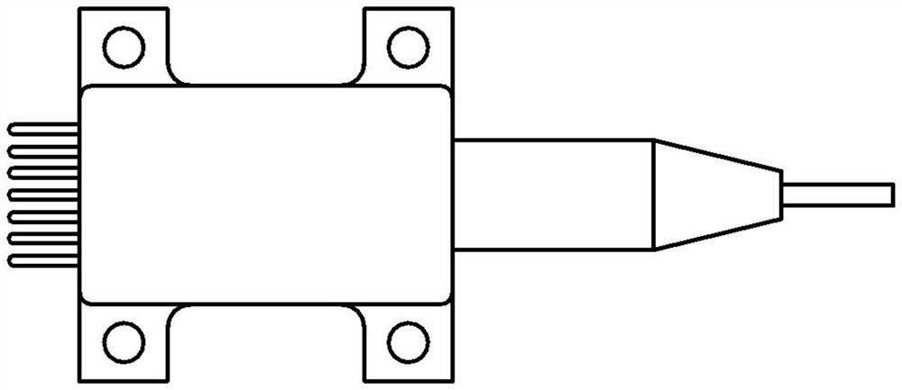 Miniaturized high-reliability external modulation light source packaging structure and packaging method