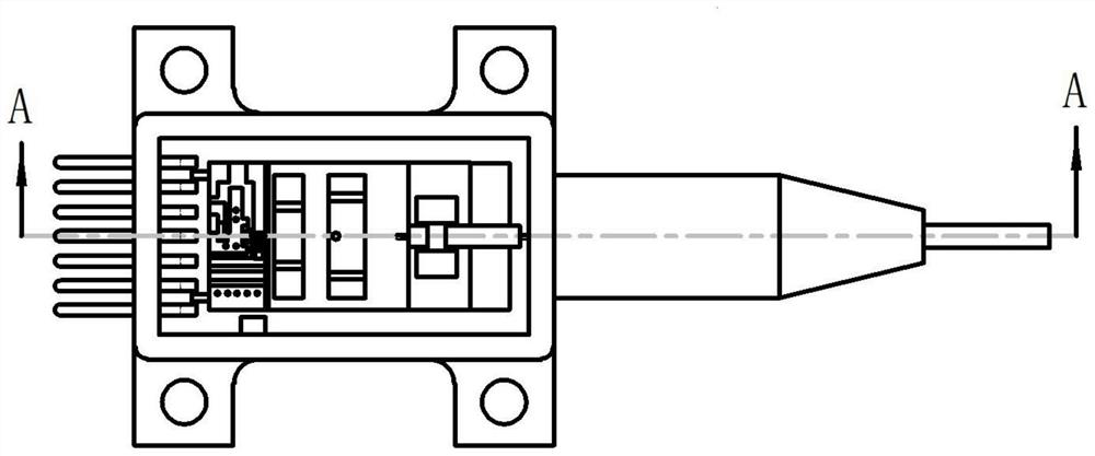 Miniaturized high-reliability external modulation light source packaging structure and packaging method