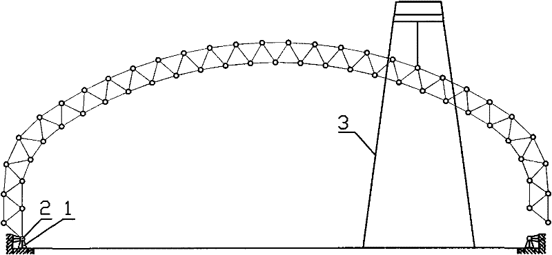 Method for mounting wide-span cylindrical reticulated shell